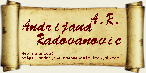 Andrijana Radovanović vizit kartica